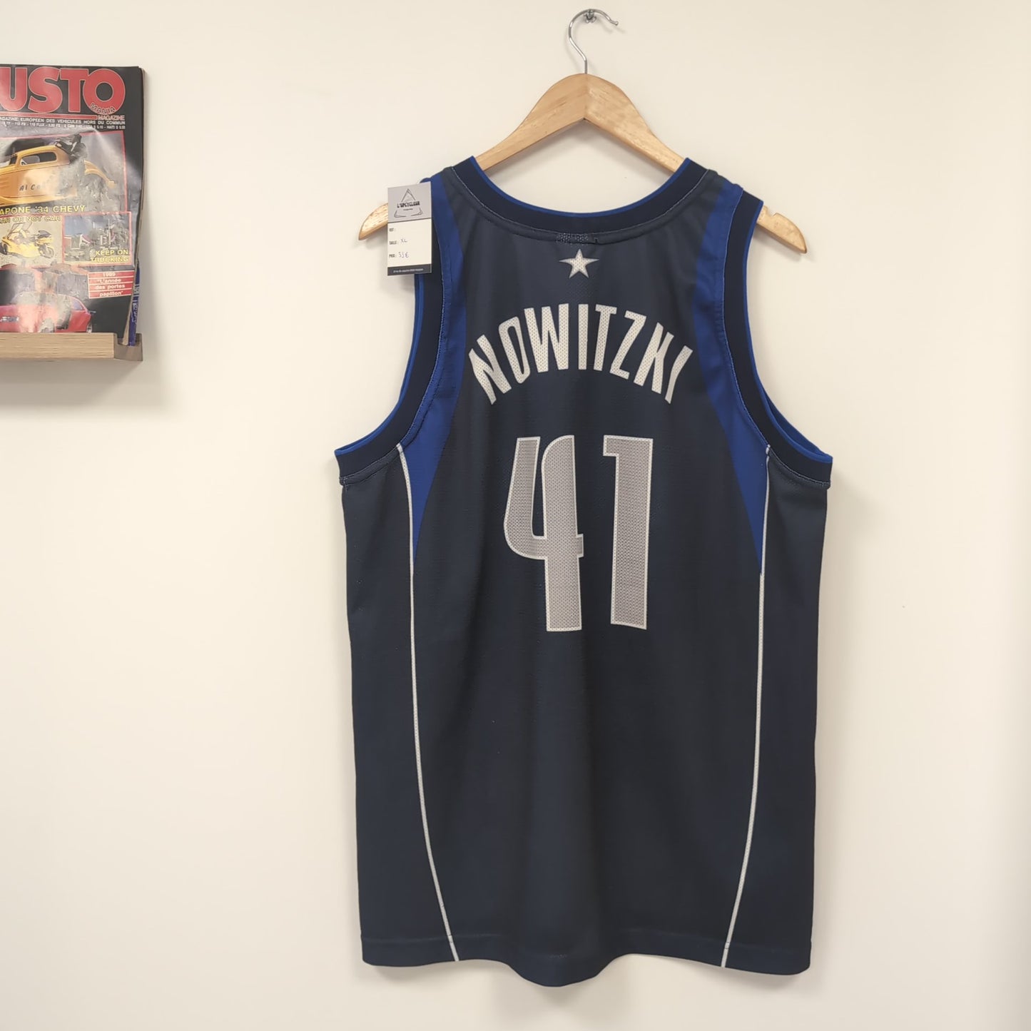 Maillot vintage NBA Mavericks de Dallas Dirk Nowitzki (taille XL) T296
