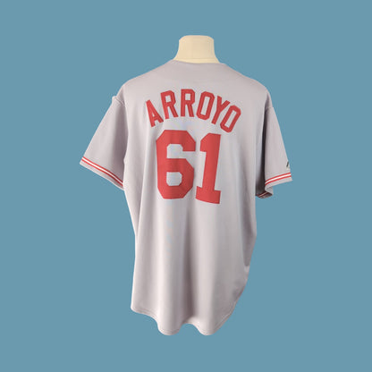 Chemise vintage Majestic MLB Cincinnati Bronson Arroyo (taille XL-XXL) T123