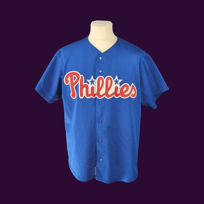 Chemise vintage Majestic MLB Phillies de Philadelphie (taille S-M) T125