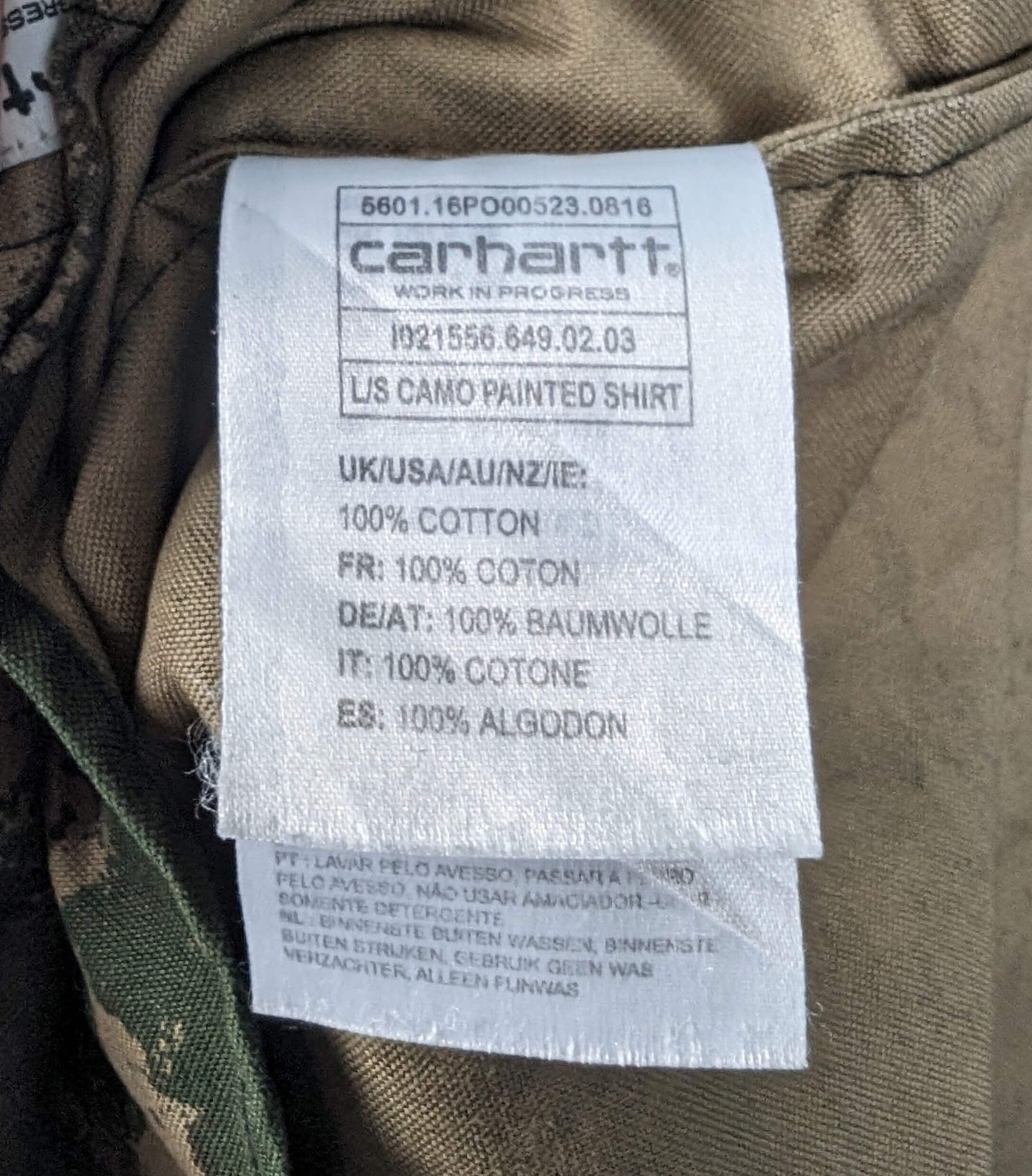 Chemise vintage manche longue Carhartt (taille S) T101