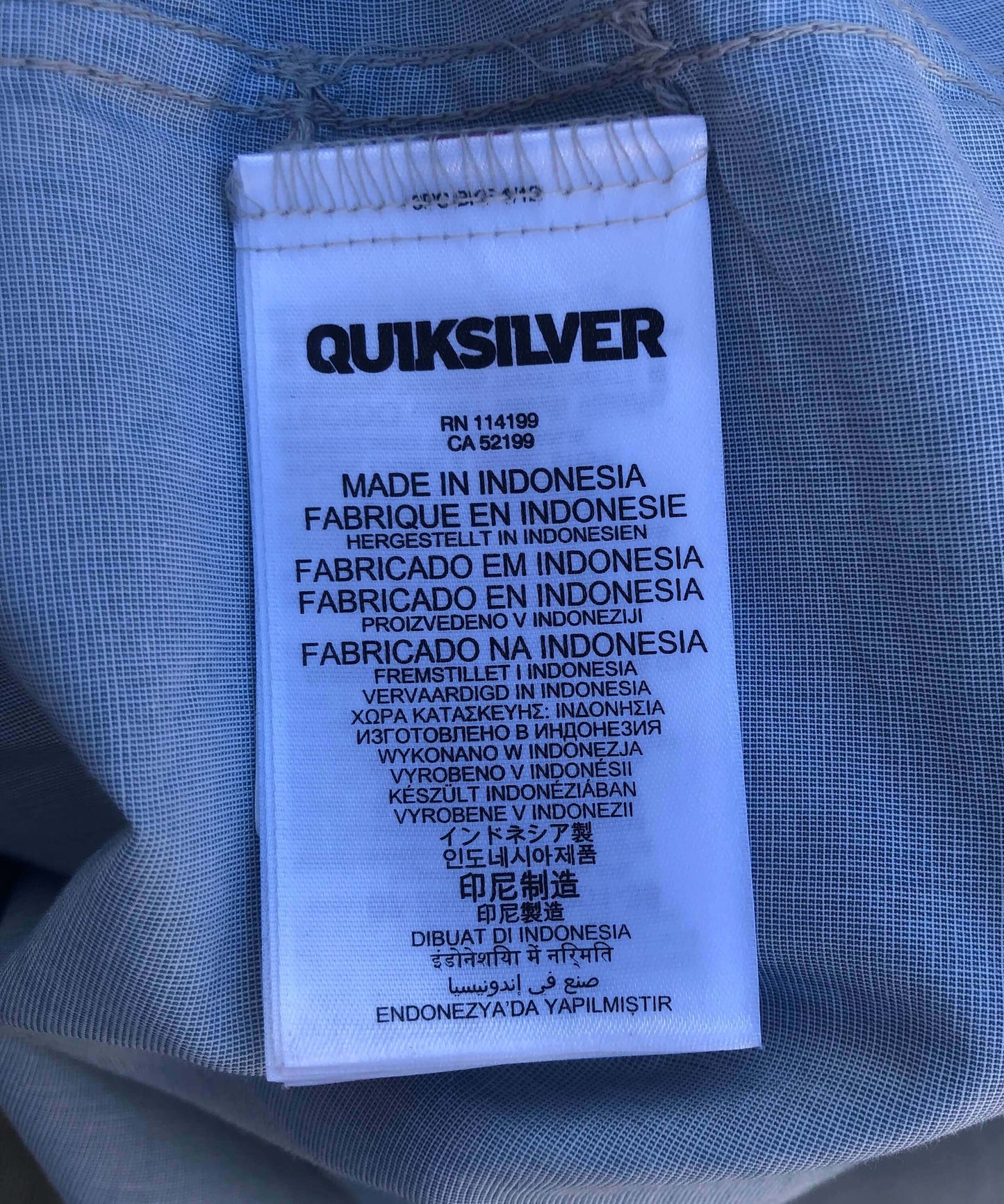 Chemise vintage manche longue Quiksilver (taille S) T106