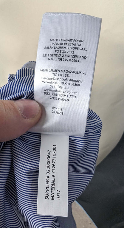 Chemise à rayures manche longue Ralph Lauren (taille XL)