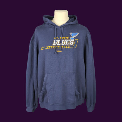 Sweat à capuche vintage Blues de St Louis NHL (taille L-XL) H18