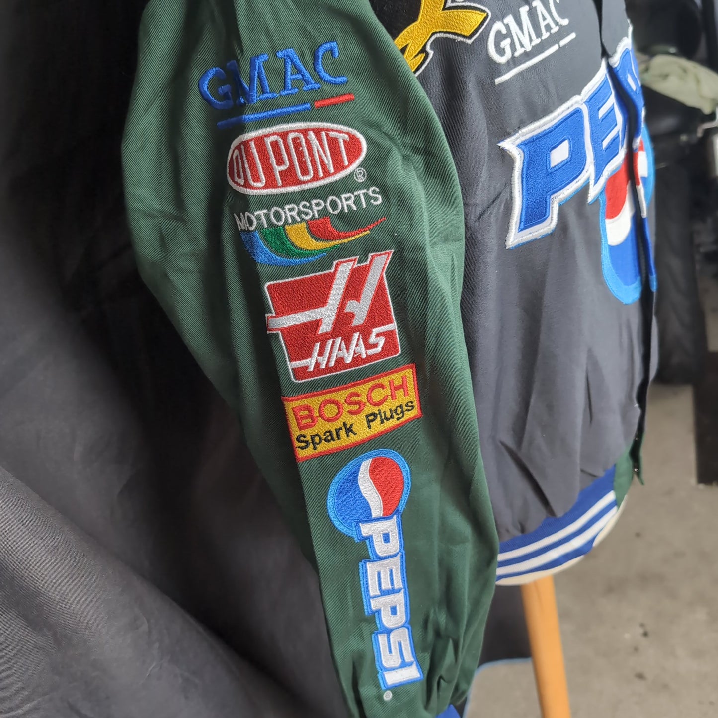 Jacket Rework vintage Nascar Pepsi (taille L) V43