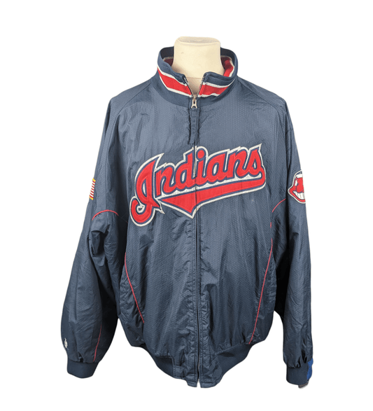 Blouson vintage Majestic Indians (Cleveland) (taille XXL) V24