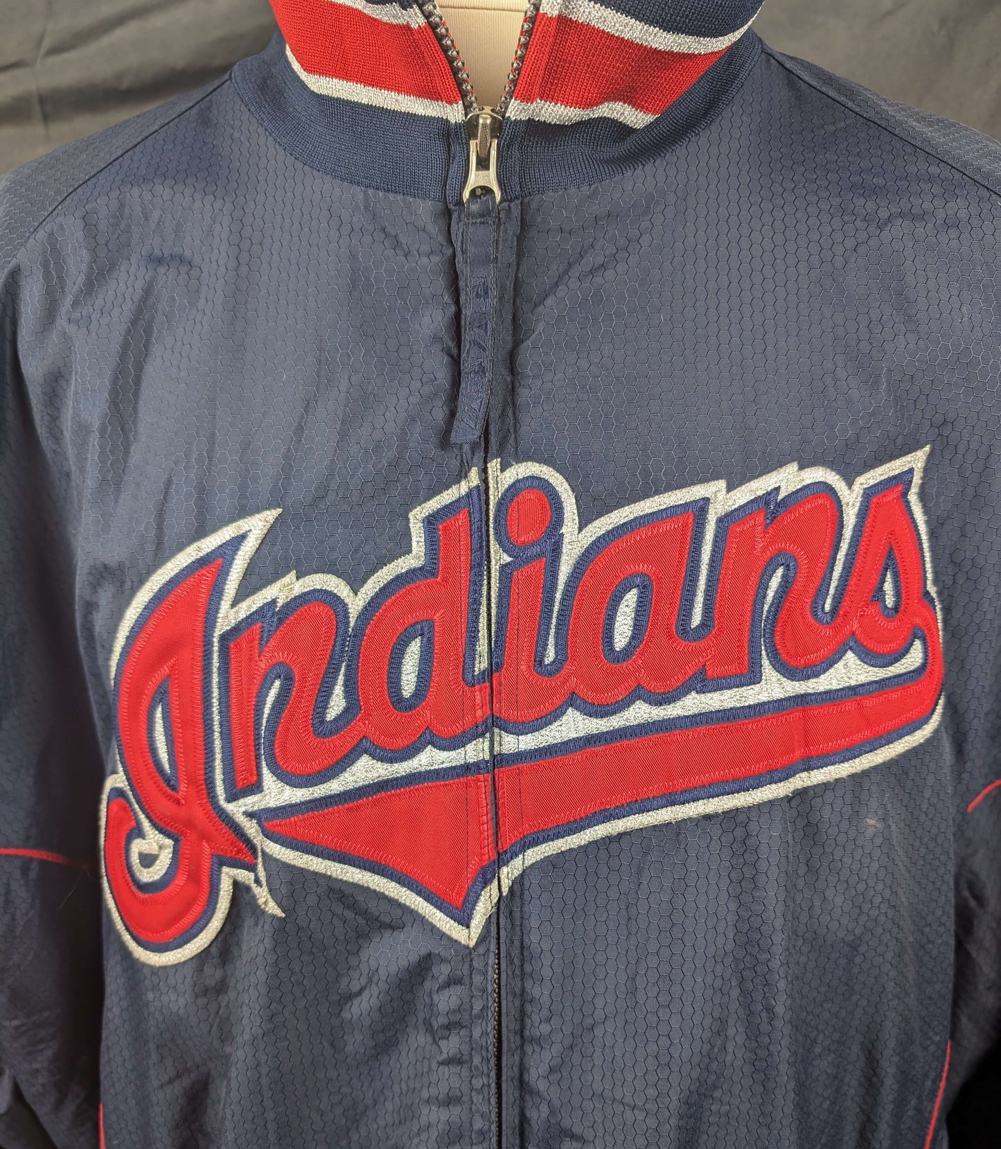 Blouson vintage Majestic Indians (Cleveland) (taille XXL) V24