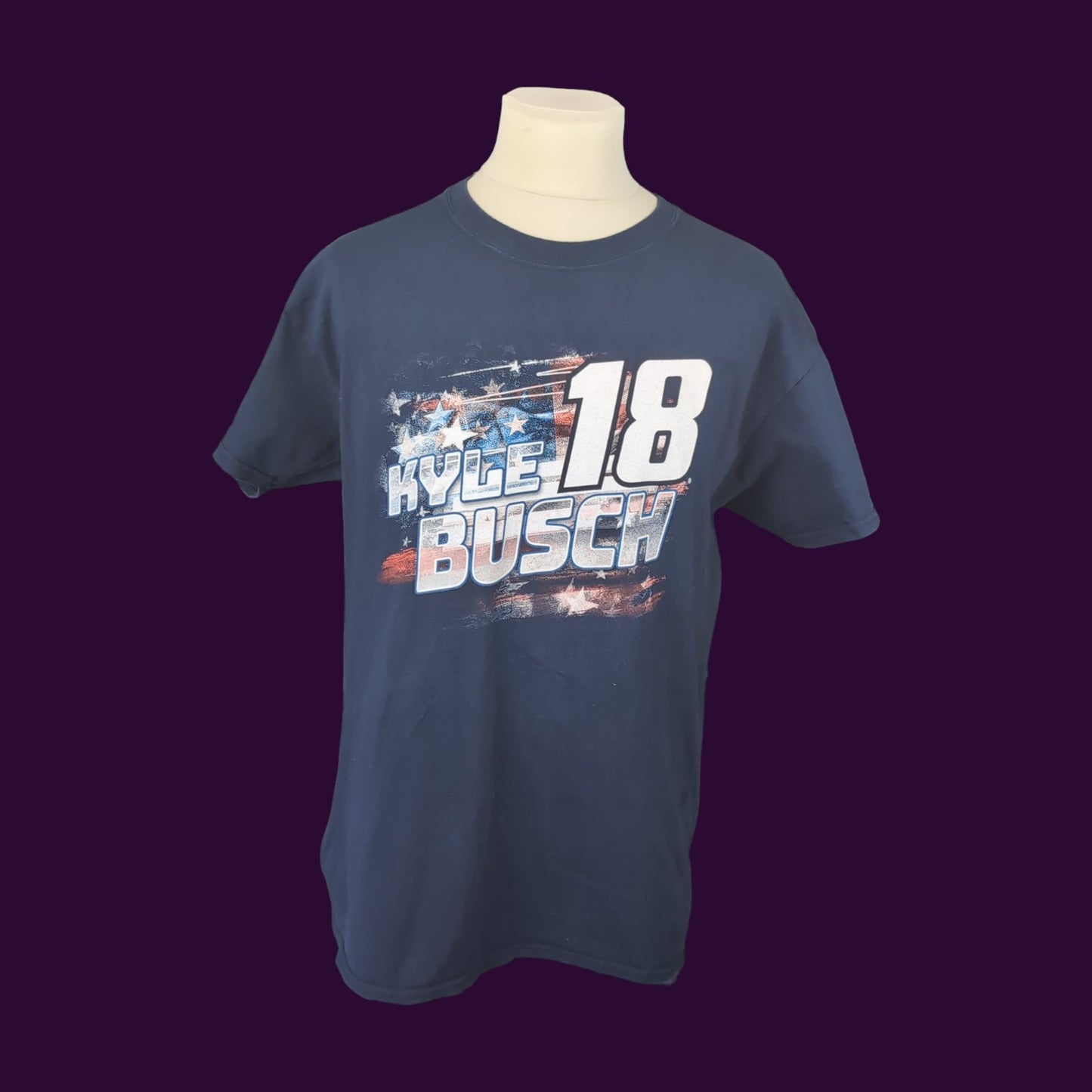 Tee shirt vintage Nascar KYLE BUSCH(taille M-L) T156