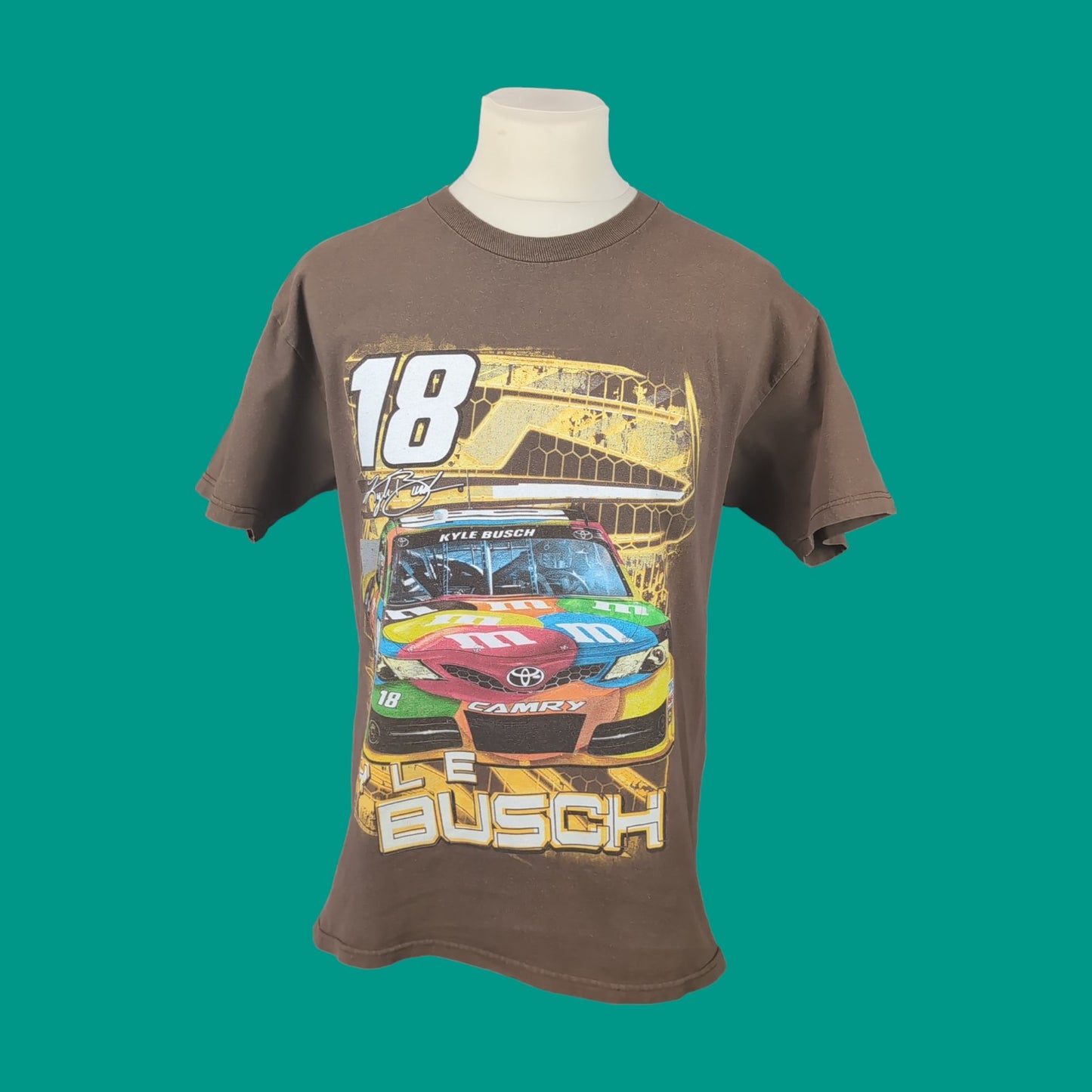 Tee shirt vintage Nascar KYLE BUSCH (taille M-L) T162