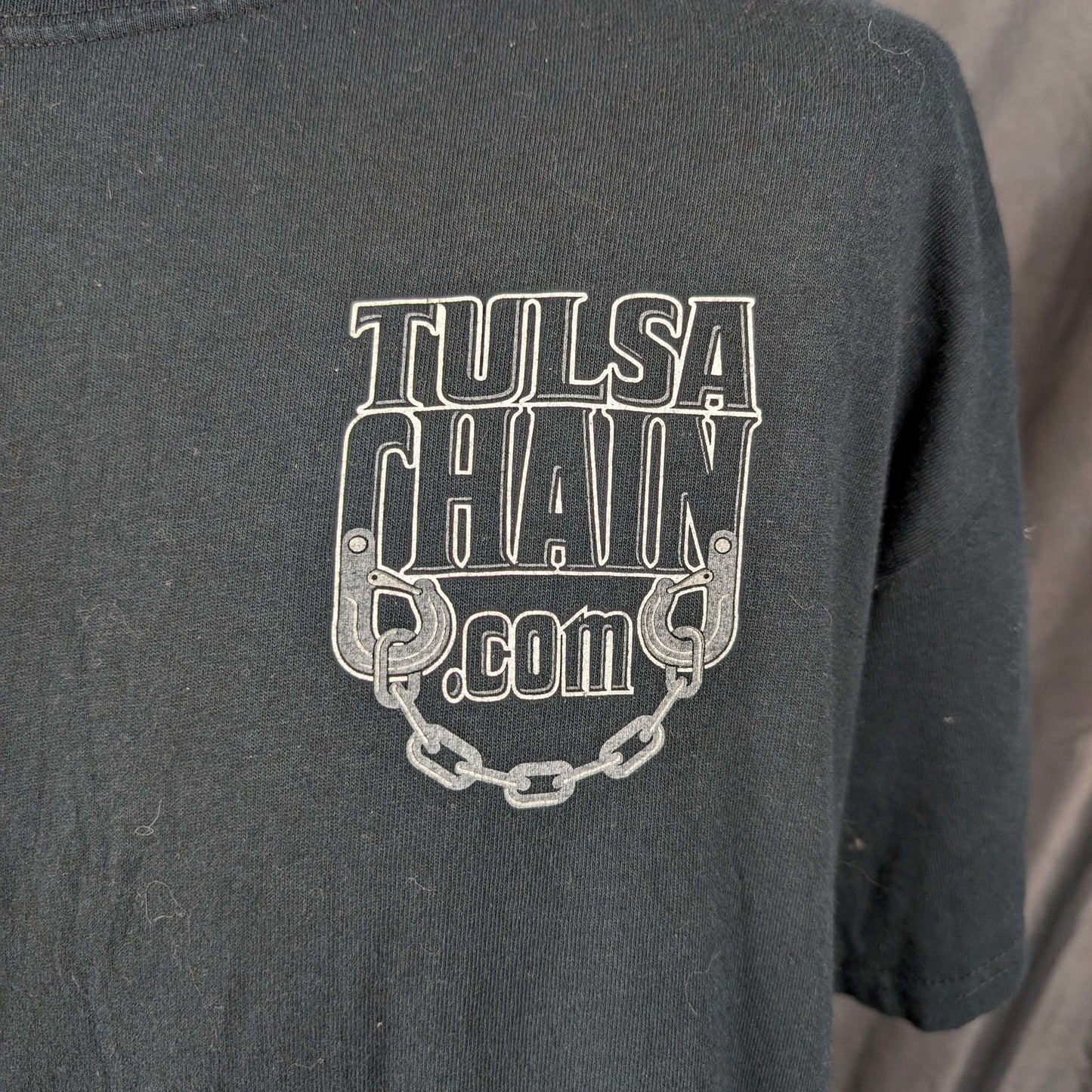 Tee shirt vintage TulsaChain.com (taille XL) T26