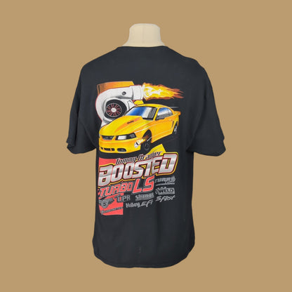 Tee shirt vintage Mustang Dragster (taille XL) T203