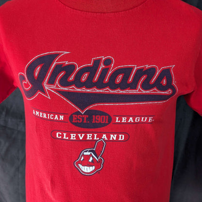 Tee shirt baseball vintage Indians de Cleveland (taille S) T87