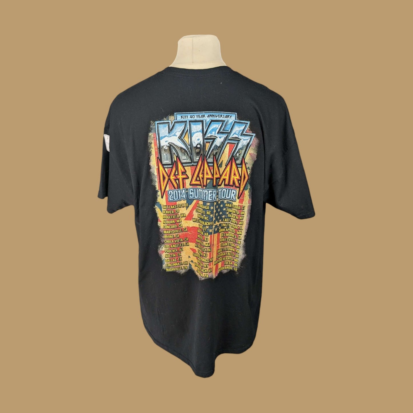 Tee shirt vintage Kiss 40ème anniversaire (taille XL-XXL) T65