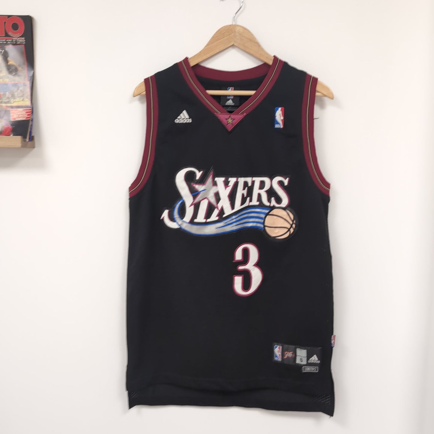 Maillot vintage NBA 76ers de Philadelphie Allen Iverson (taille S) T320