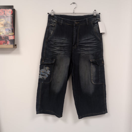 Jort vintage Japonais, broderies streetwear (taille L) J69