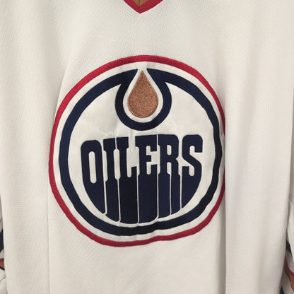 Maillot vintage CCM NHL Oilers d'Edmonton (taille XL) T362