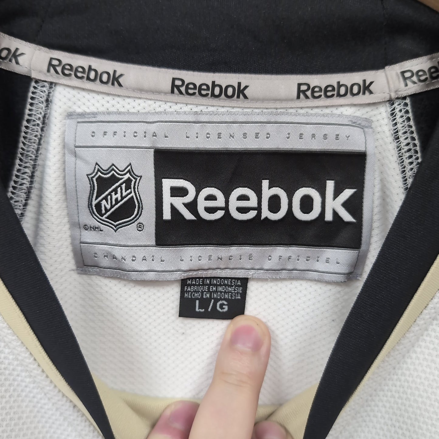 Maillot vintage Reebok NHL Penguins de Pittsburgh (taille XL-XXL) T364