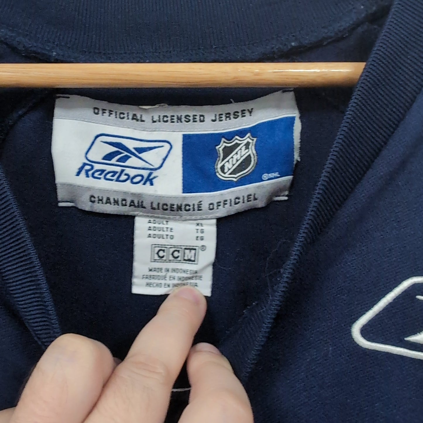 Maillot vintage Reebok NHL Oilers d'Edmonton (taille XL) T361