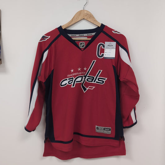 Maillot vintage Reebok NHL Capitals Washington Alex Ovechkin (taille S-M) T369