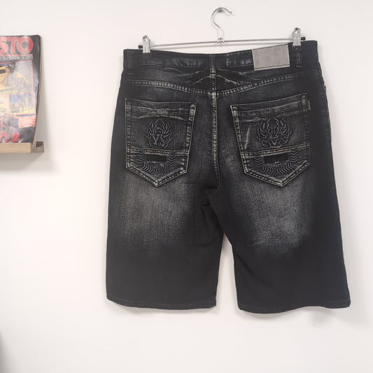 Jort vintage Japonais, broderies streetwear (taille XXL-3XL) J71