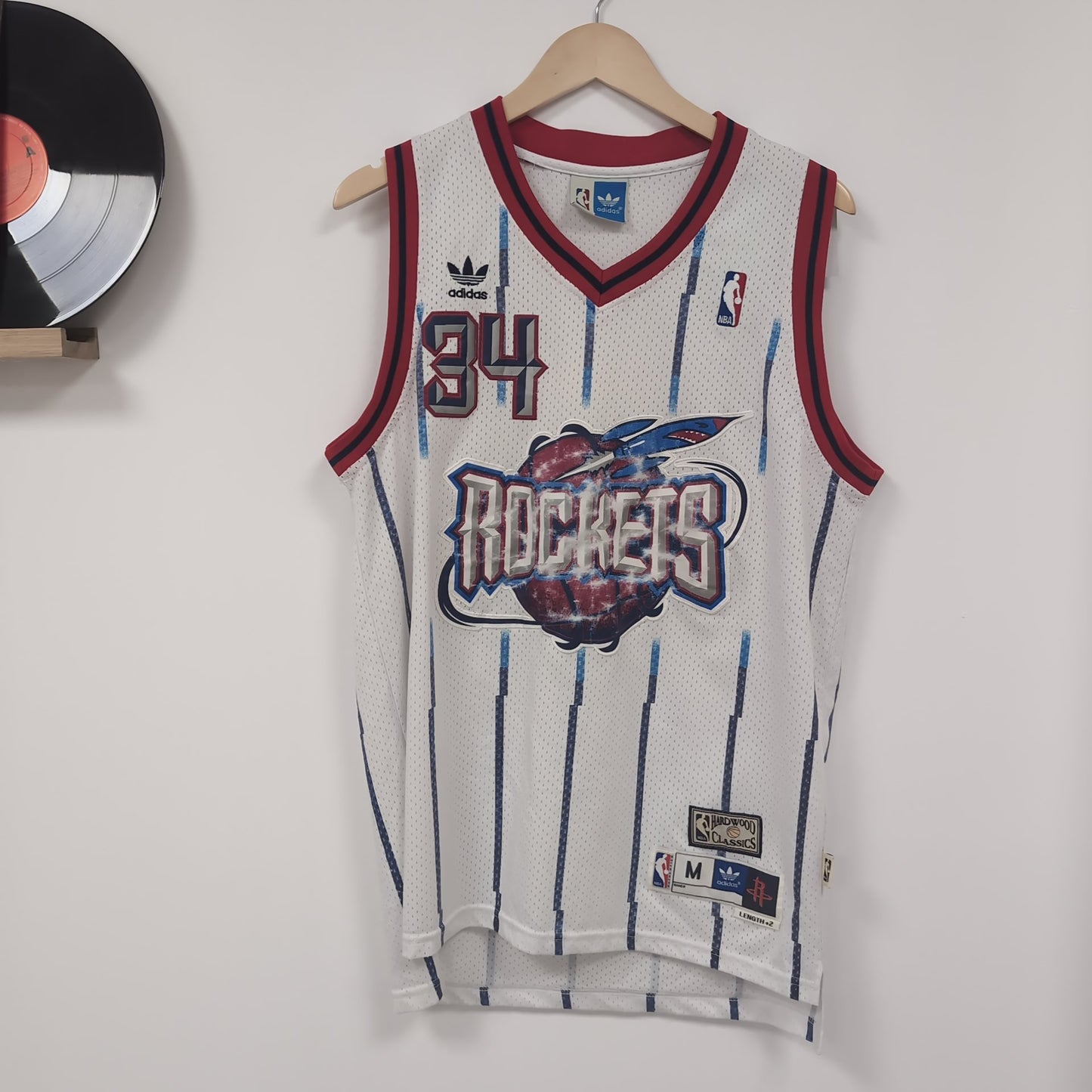 Maillot vintage NBA Rockets de Houston Hakeem Olajuwon (taille M-L) T231
