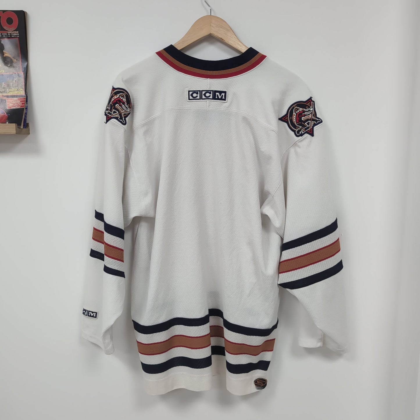 Maillot vintage CCM NHL Oilers d'Edmonton (taille XL) T362