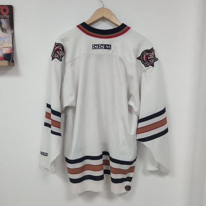 Maillot vintage CCM NHL Oilers d'Edmonton (taille XL) T362