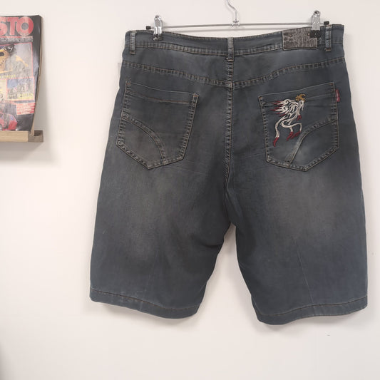 Jort vintage Japonais, broderies streetwear (taille XXL-3XL) J72