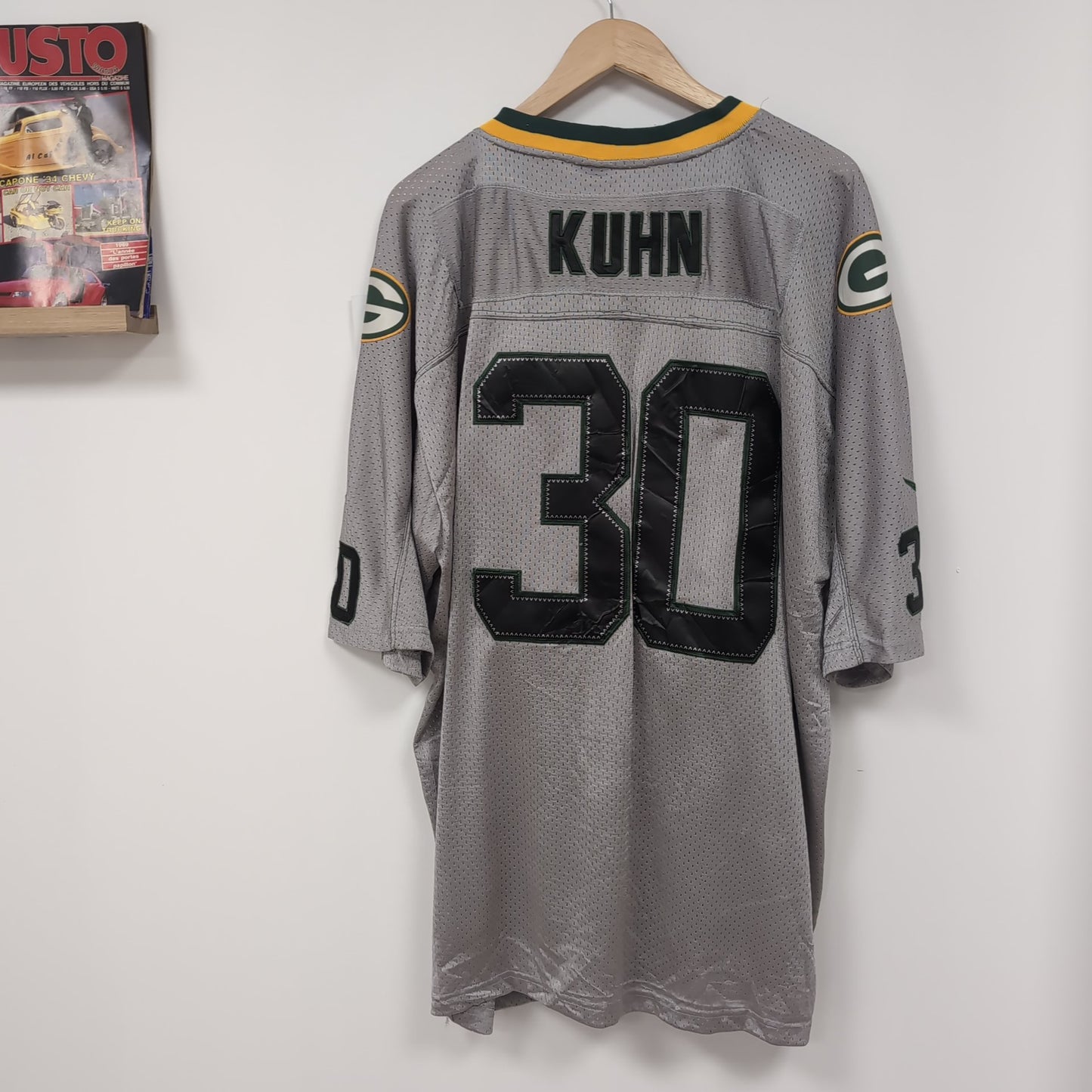 Maillot vintage Nike NFL Packers Green Bay John Kuhn (taille XL) T299
