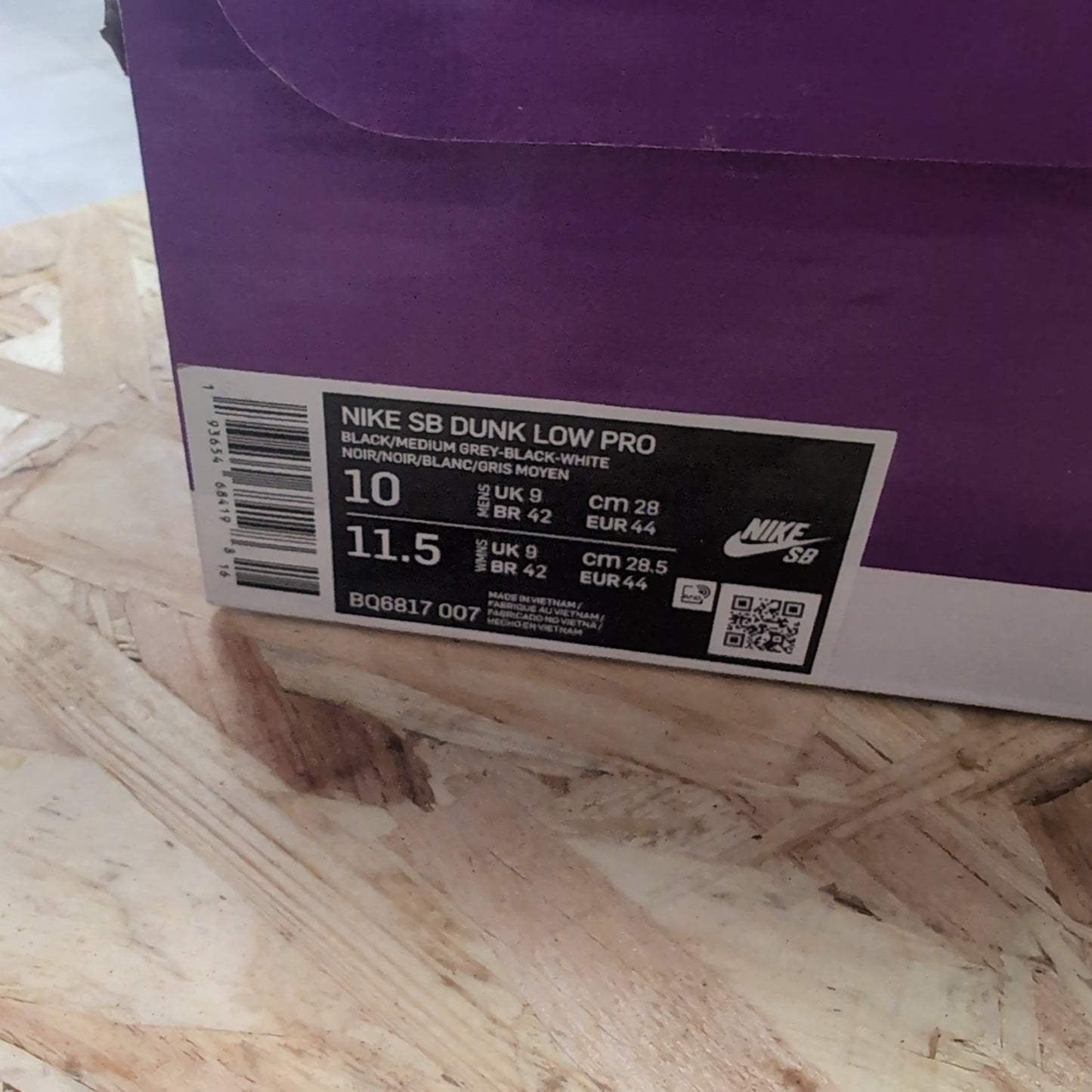 Sneakers Nike Dunk SB Shadow (taille 44Eu / 10Us) DS
