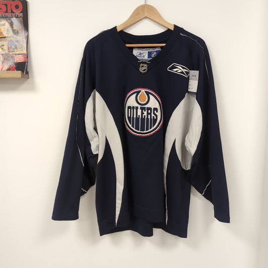Maillot vintage Reebok NHL Oilers d'Edmonton (taille XL) T361