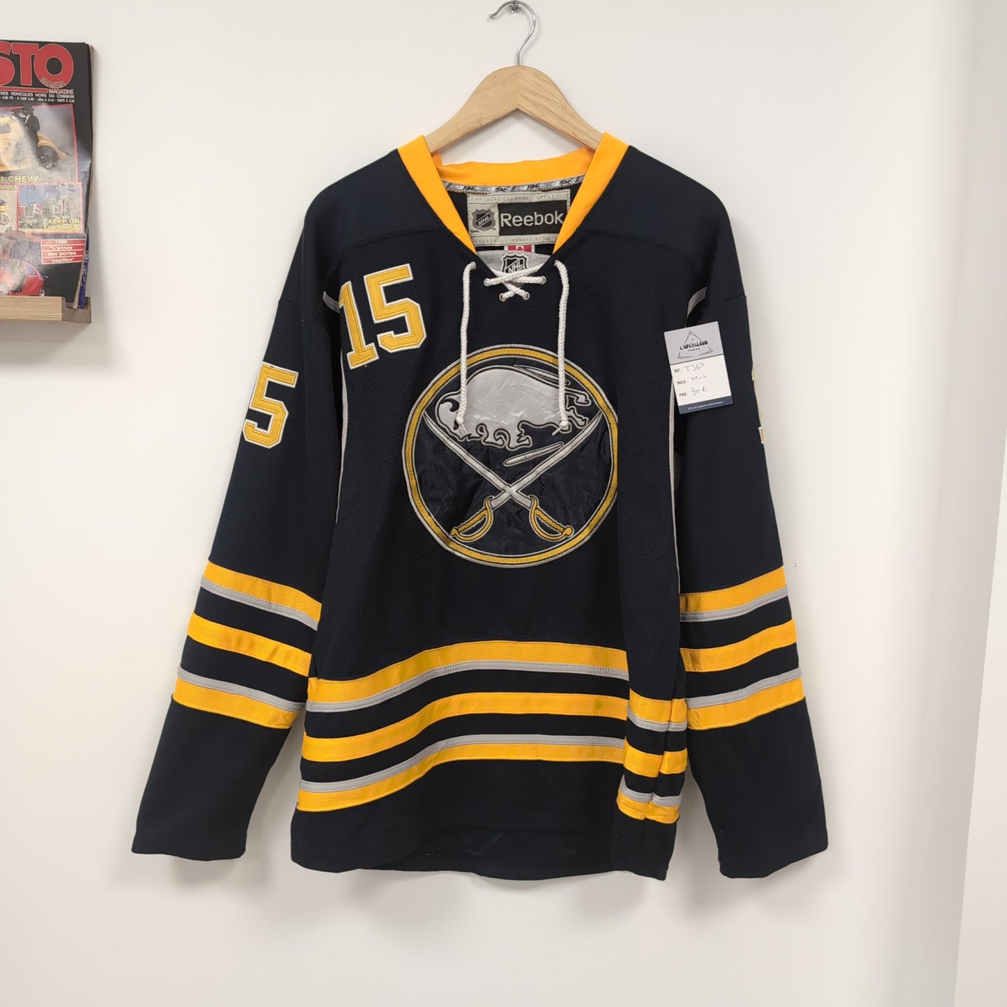 Maillot vintage Reebok NHL Buffalo Sabres Jack Eichel (taille M-L) T367
