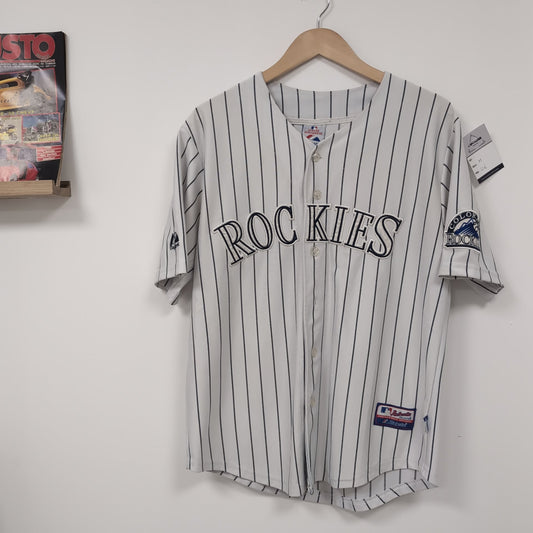 Chemise vintage Majestic MLB Rockies du Colorado (taille M) T275