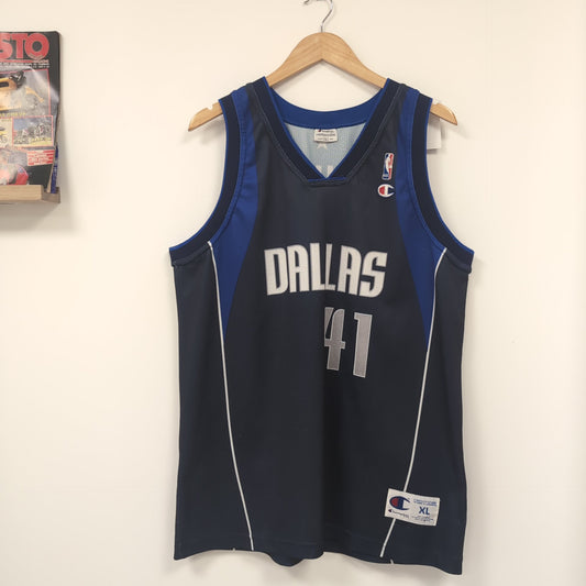 Maillot vintage NBA Mavericks de Dallas Dirk Nowitzki (taille XL) T296
